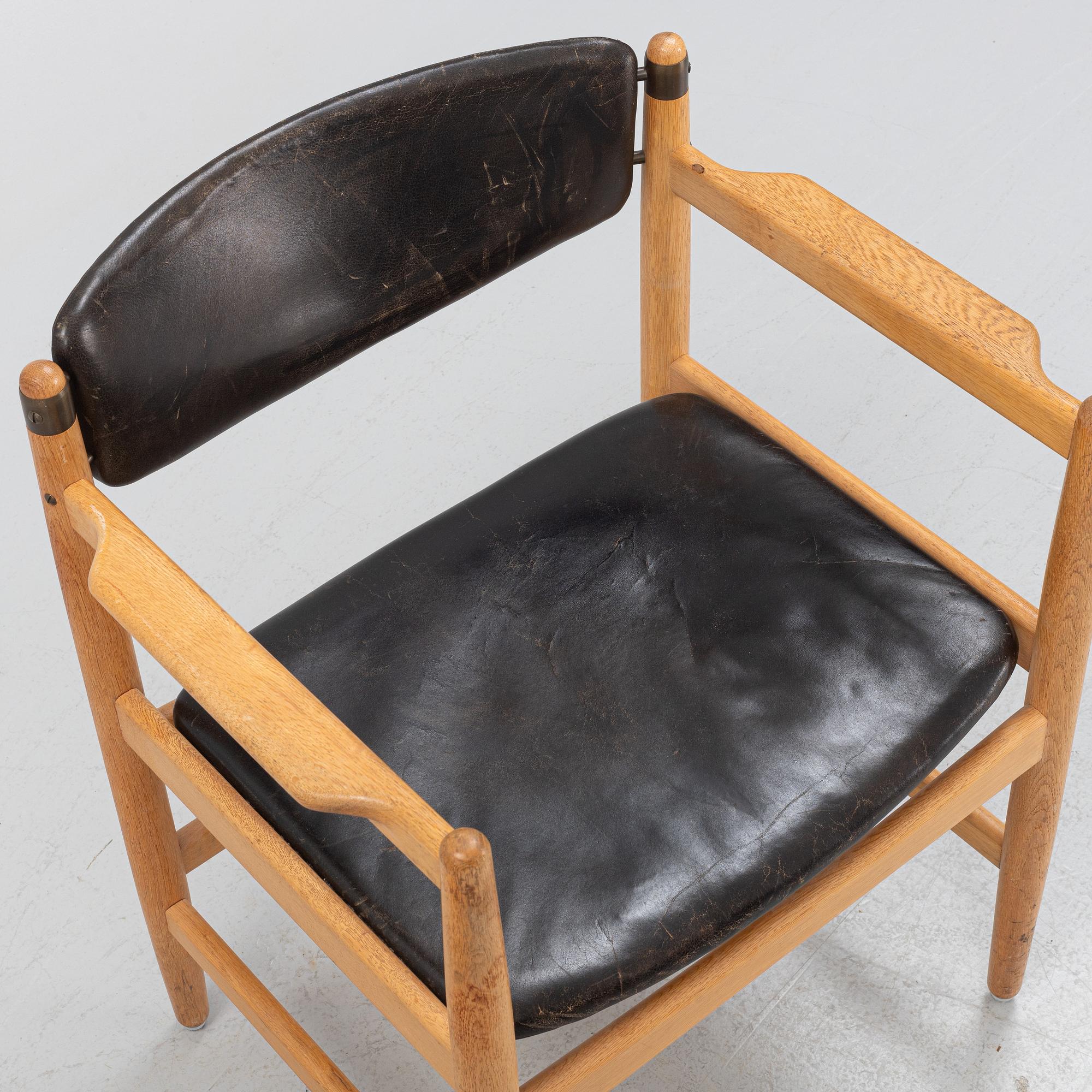 Børge Mogensen, an armchair and chair, Carl Andersson & Söner, second half of the 20th century.