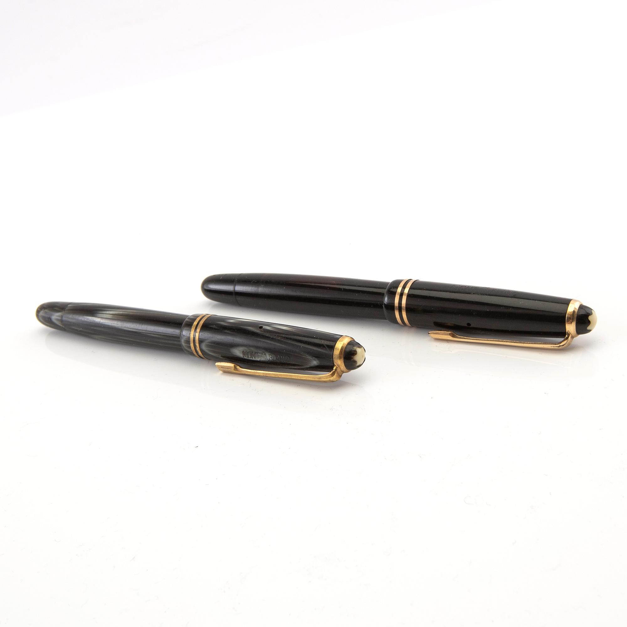 Montblanc fountain pens 2 pcs 242 G M and 244 G M. Bukowskis