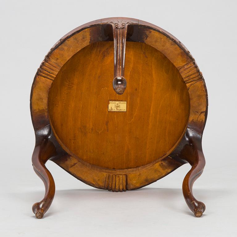 Brickbord, sterlingsilver och mahognyfaner, Mappin & Webb, London 1912, stommen av Paul Boman.