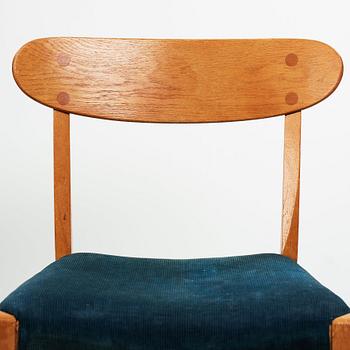 HANS J WEGNER, stol "2c serie", Plan Møbler, Danmark 1940-50-tal.