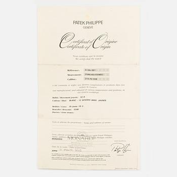 Patek Philippe, Calatrava, Travel Time, "Geneva Seal", wristwatch, 37 mm.