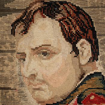 ELDSKÄRM, broderi, 1800-talets andra hälft.