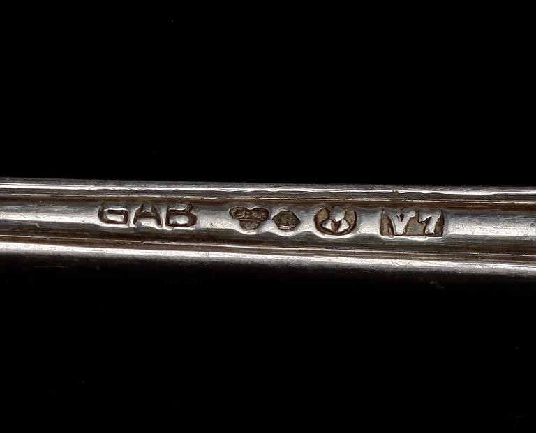 PARTI BESTICK, 50 delar, silver, bla C.G Hallberg, Stockholm, 1919. Tot vikt ca 1648g.