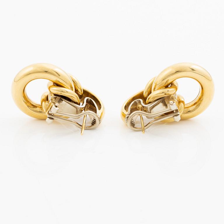 Earrings, 18K gold.