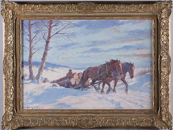 ALEXANDER LANGLET, olja på duk, signerad och daterad -44.