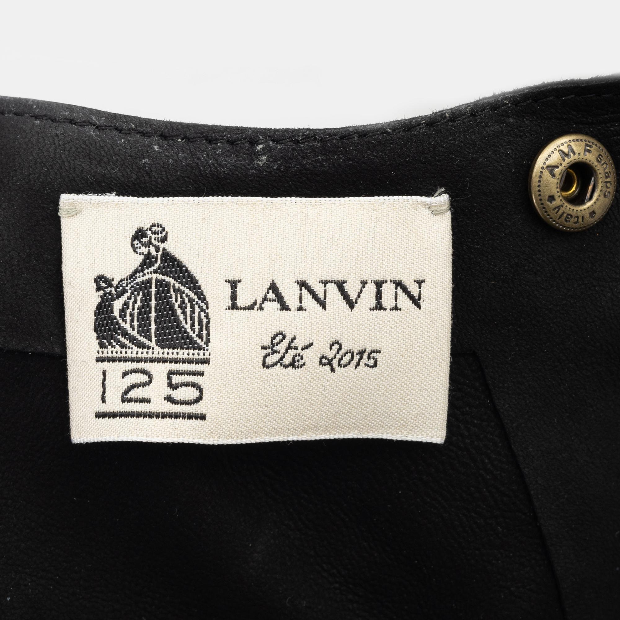 Lanvin, a suede top, size 34.