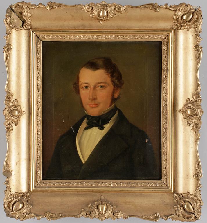 OKÄND KONSTNÄR, olja på duk, 1800-talets första hälft.