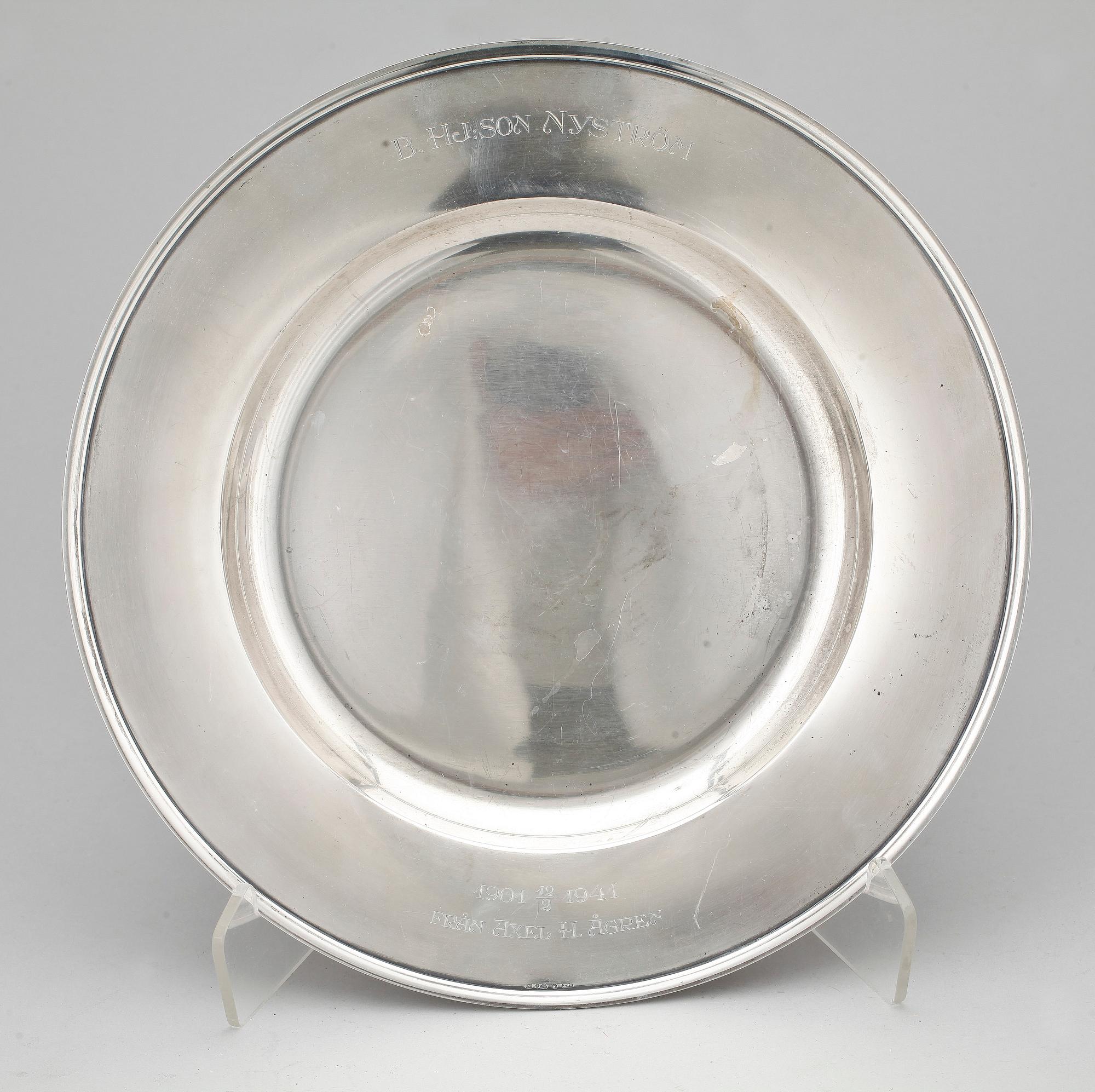 FAT, silver, Edlunds Silvervarufabrik Ab, Stockholm, 1940. vikt ca 390 gram.