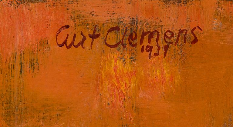 Curt Clemens, oil on panel, signed and dated 1939.