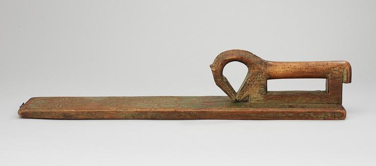 A Norwegian mangle board, dated 1796.