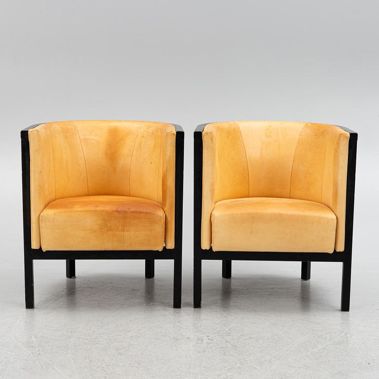 Åke Axelsson, a pair of armchairs, "Neptunus", Galleri Stolen, late 20th century.