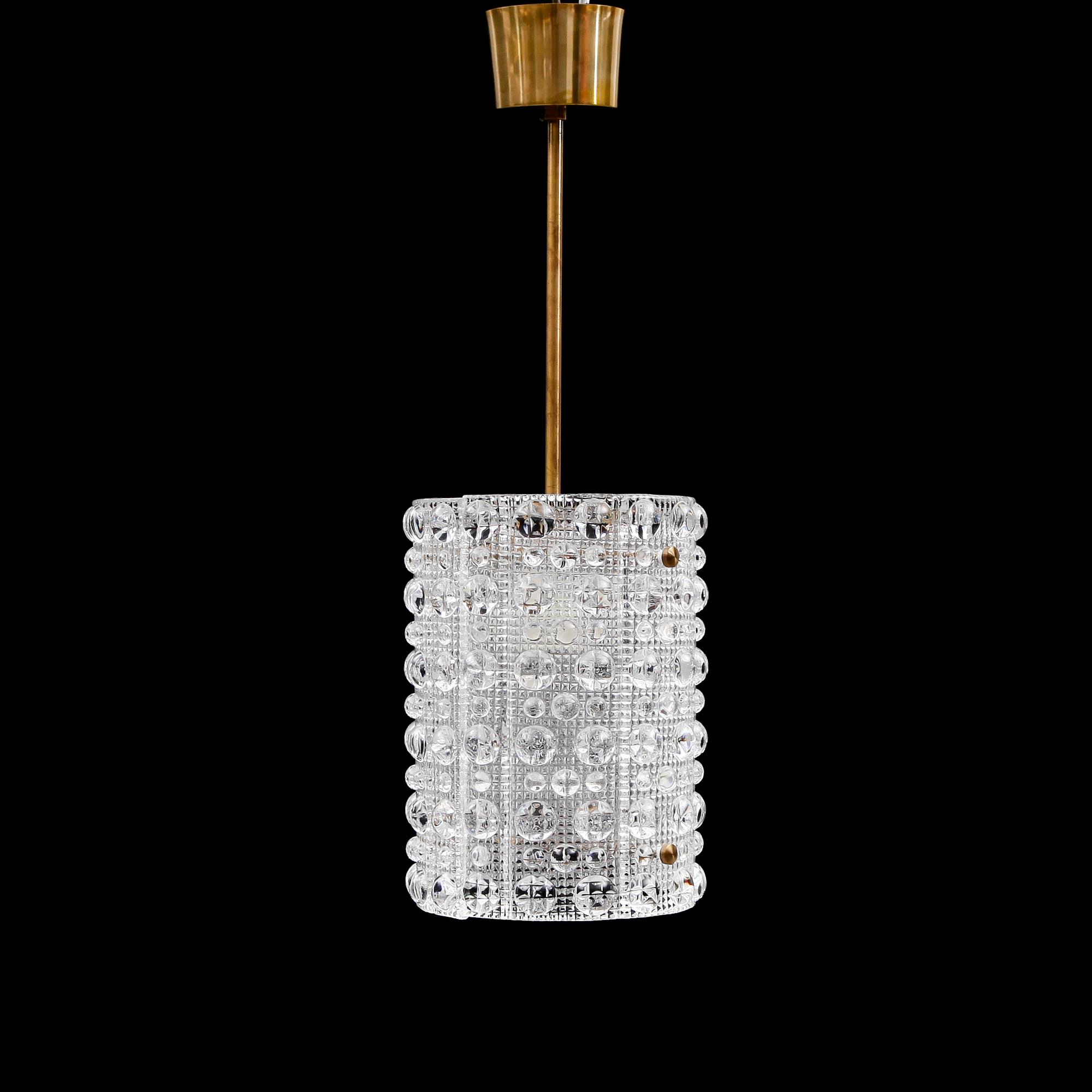TAKLAMPA, glas, Carl Fagerlund, Orrefors, 1900-talets andra hälft.