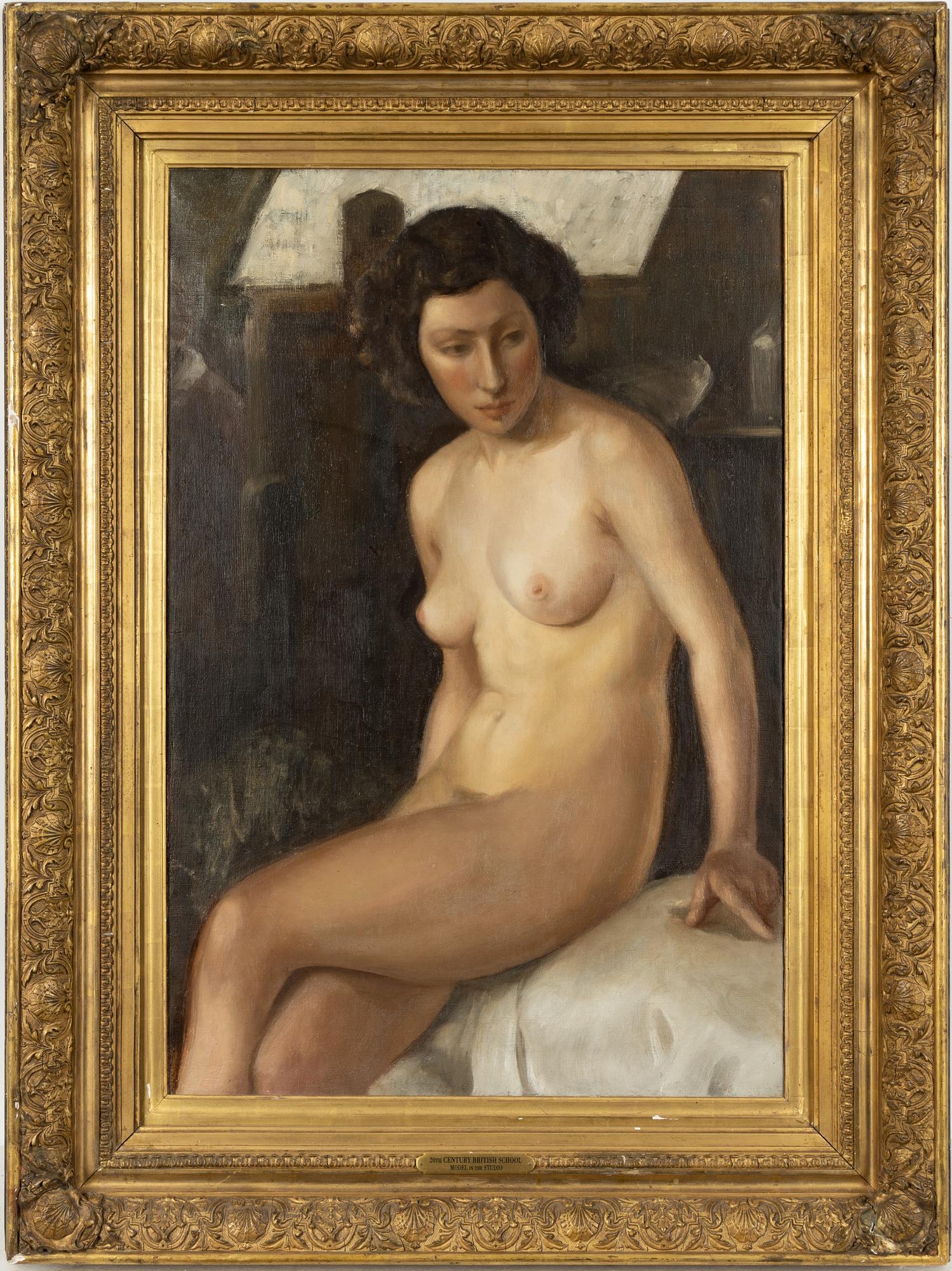 Engelsk skola, 1900-tal, "Model i the studio".