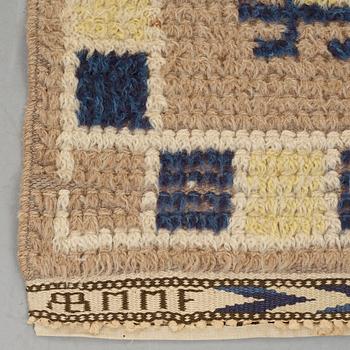 Märta Måås-Fjetterström, A rug, "Blåkroken", knotted pile, ca 208,5-209,5 x 96-97,5 cm, signed AB MMF.