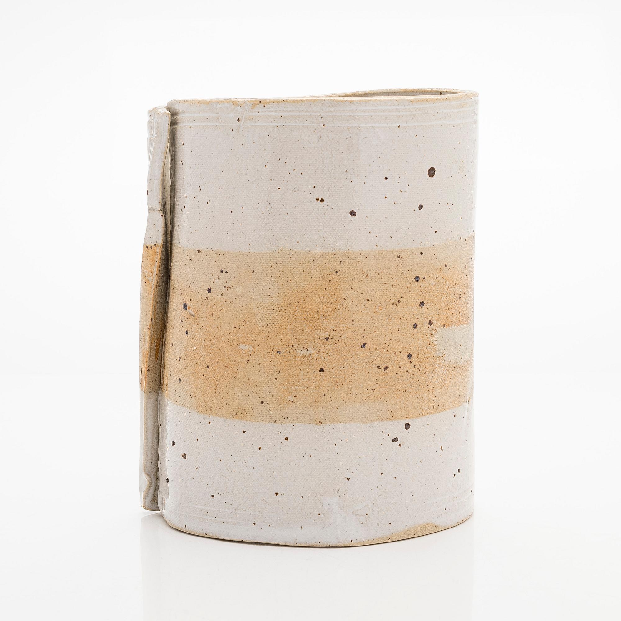 Kyllikki Salmenhaara, A white stoneware ' Winding' sculpture signed KS.