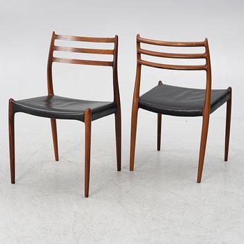 Niels Otto Møller, a five-piece dining suite, JL Møller, Denmark, 1965.