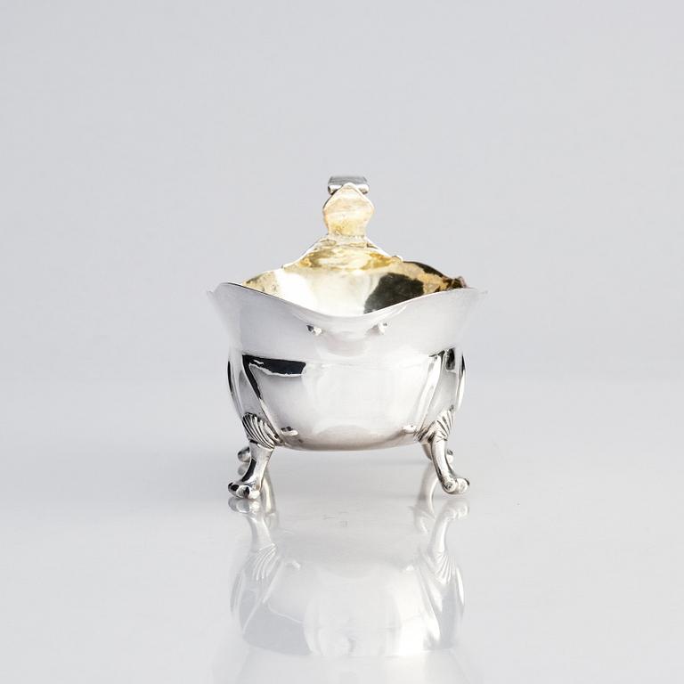 A Swedish 18th century Rococo parcel-gilt silver cream-jug, marks of Jonas Berg, Stockholm, 1761.