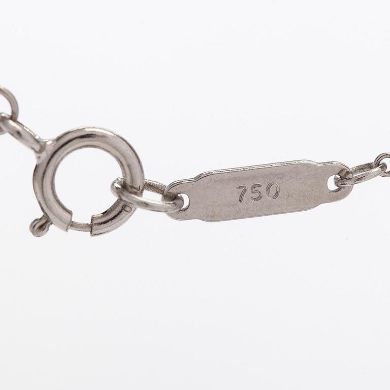 Tiffany & Co, halsband "Metro Cross", 18K vitguld och diamanter.