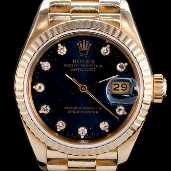 A LADIES WRIST WATCH, Rolex oyster perpetual datejust. Superlative chronometer officially certified.