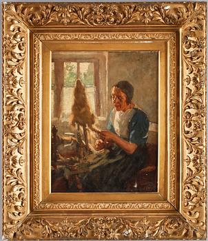 SALOMON GARF, olja på duk, sign.