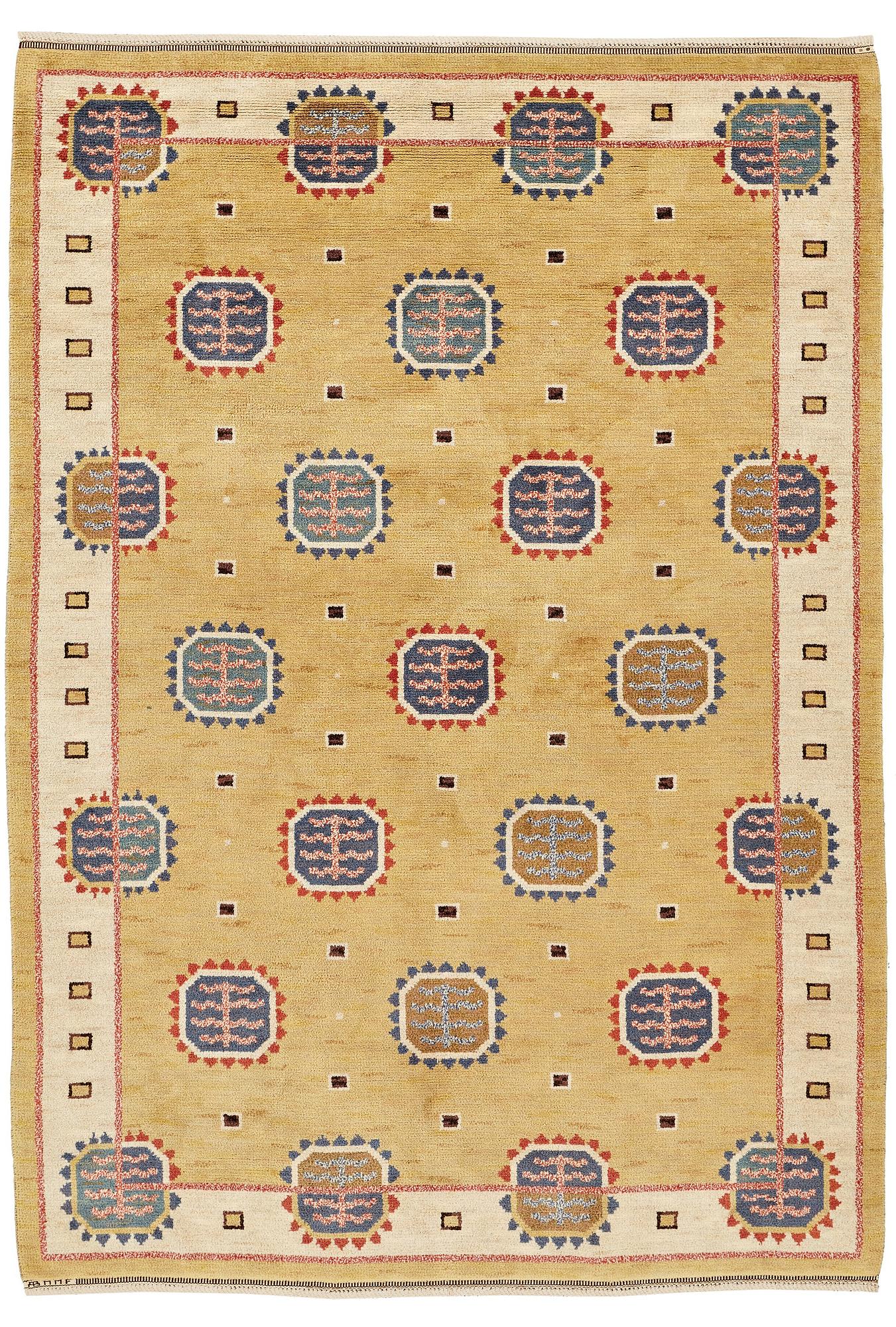 Märta Måås-Fjetterström, MATTO, "Skriftlösa", knotted pile, ca 317 x 219 cm, signed AB MMF.