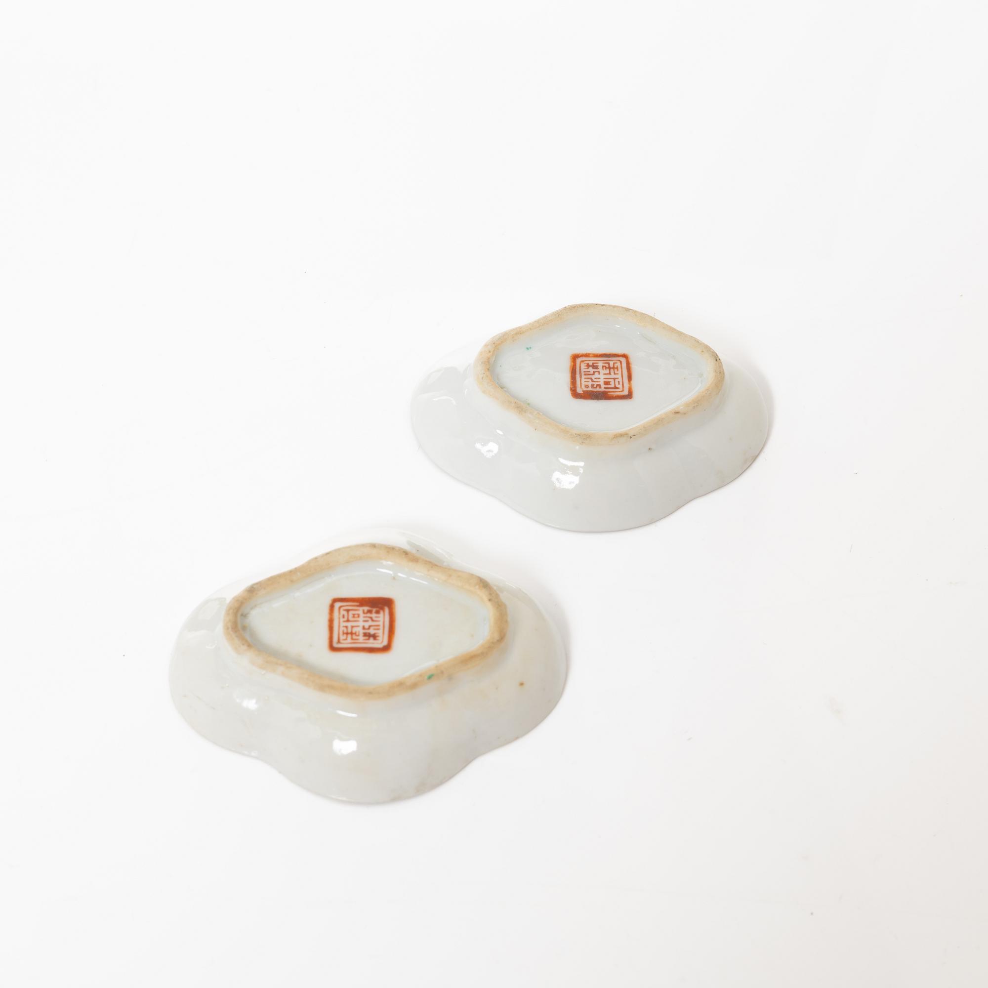 A group of nine Chinese famille rose porcelain dishes, 19th and 20th century.