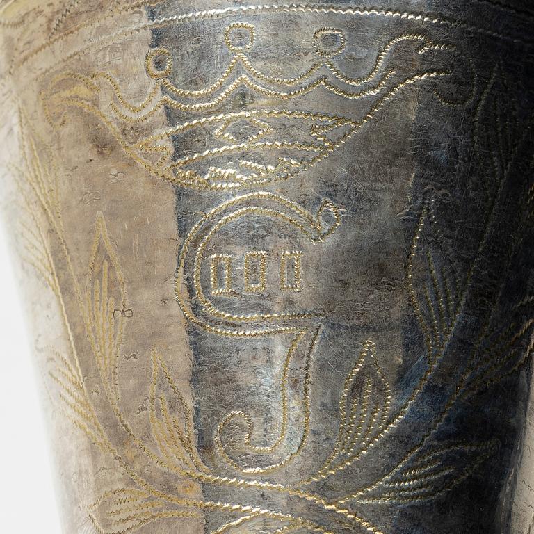 Bägare, silver, Samuel Lyberg, Borås, verksam 1778-1834.