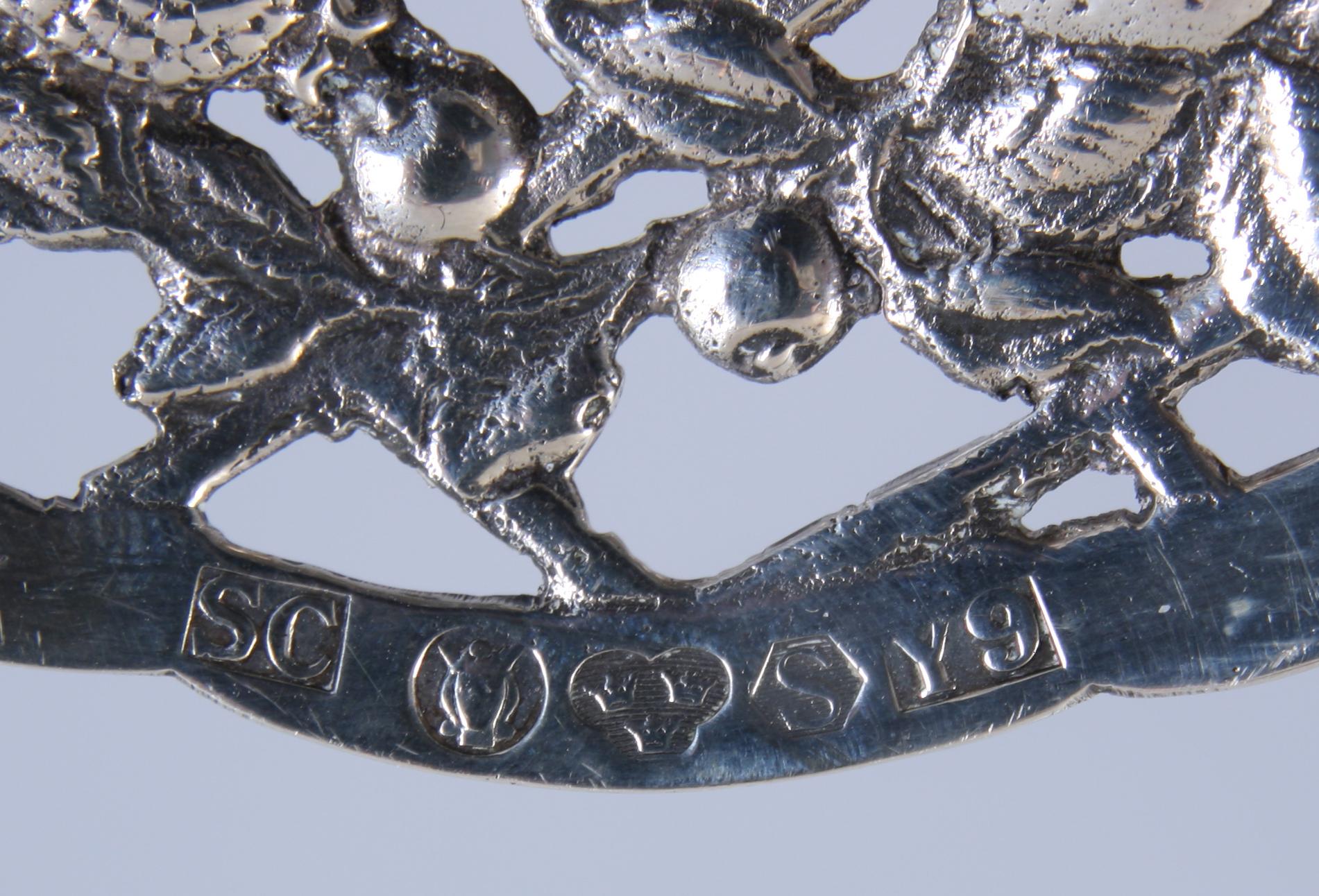 PRYDNADSSKED, silver, rokokostil, Stockholm, 1973.