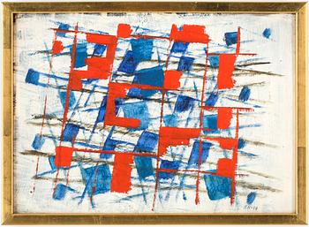 TORSTEN RENQVIST, olja på pannå, signerad och daterad -54.