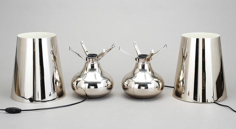 BORDSLAMPOR, ett par, "Cindy", Kartell, Italien, 2000-tal.