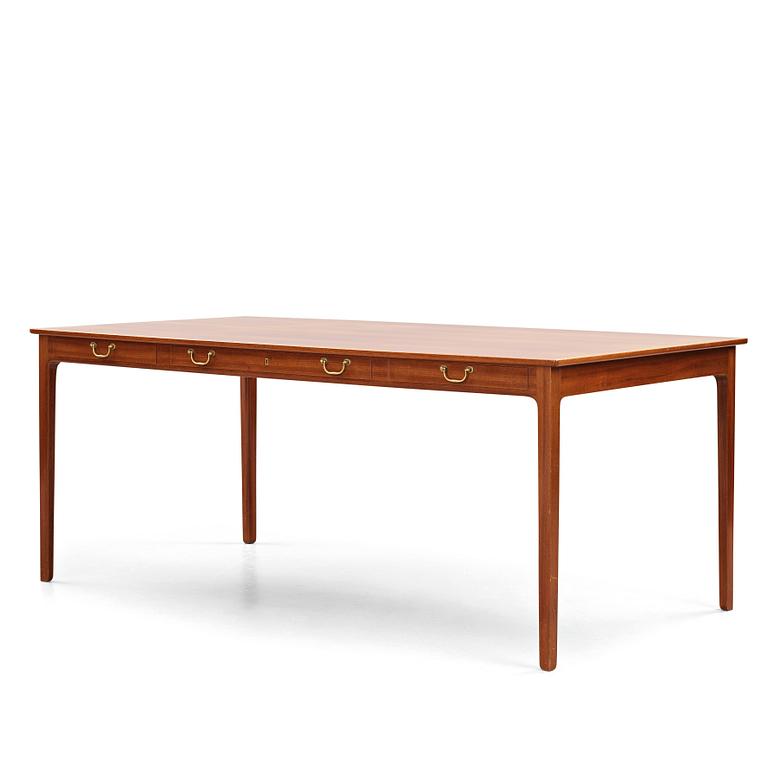 Ole Wanscher, a mahogany desk by cabinetmaker A.J. Iversen, Denmark 1960's.