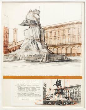 CHRISTO & JEANNE-CLAUDE, lithograph in colours and collage, 1975, signed in pencil and numbered 29/75.