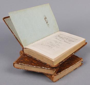 BOKVERK, vol I-III, "Resa från Lifland till Rom och Neapel" av August von Kotzebue, Stockholm 1805-06.