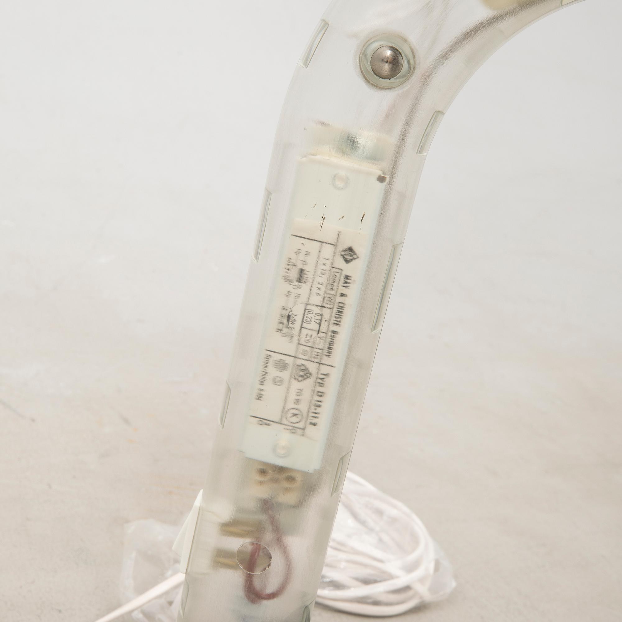 Anders Pehrson, bordslampa, "Tube", prototyp för Ateljé Lyktan, Åhus, omkring 1973.