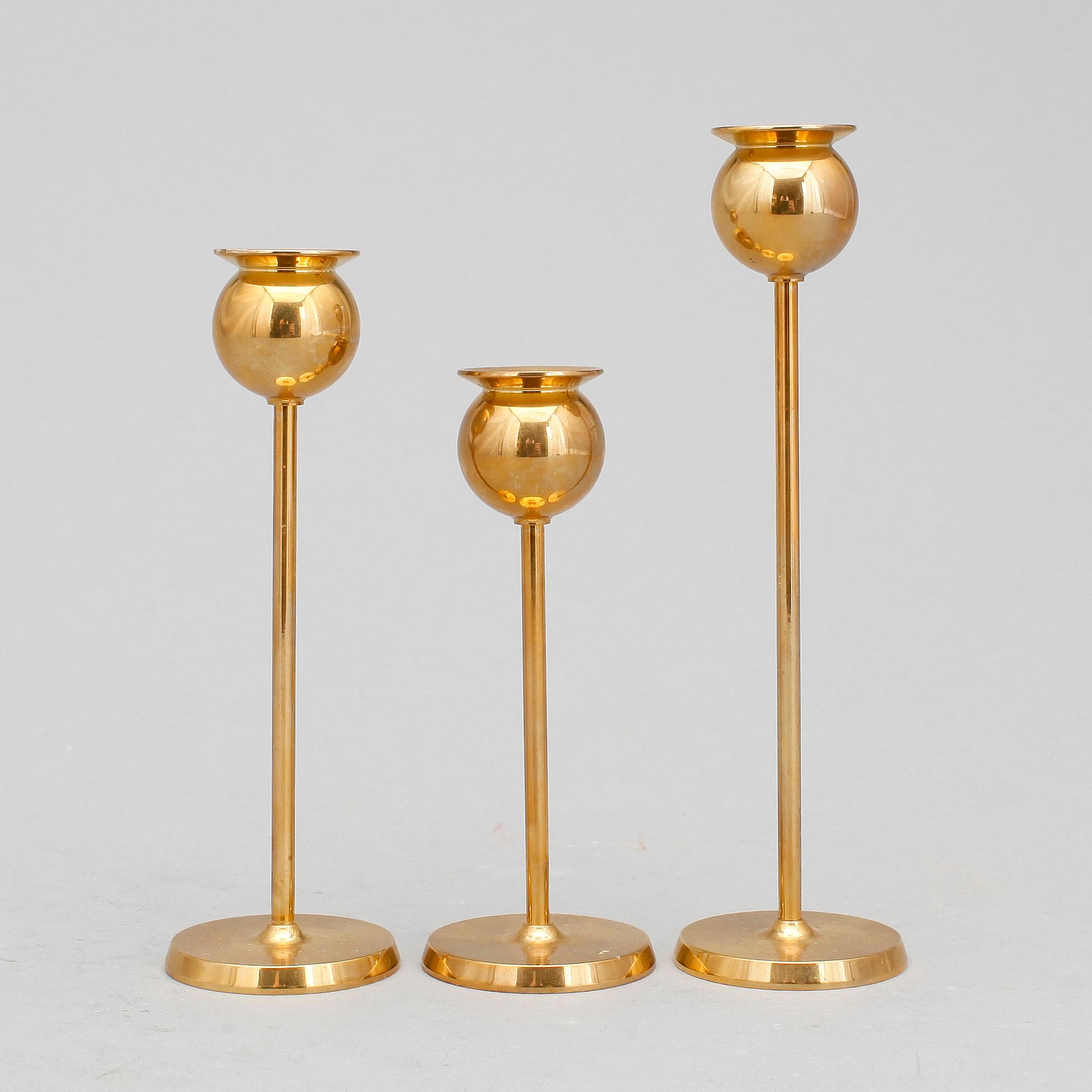 LJUSSTAKAR, 3 st, "Tulpan", Pierre Forsell, Skultuna.