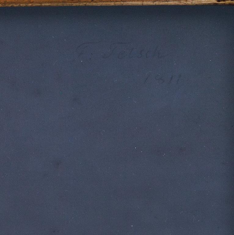 OKÄND KONSTNÄR, pastell. Bär signatur; F Tetsch daterad 1811.