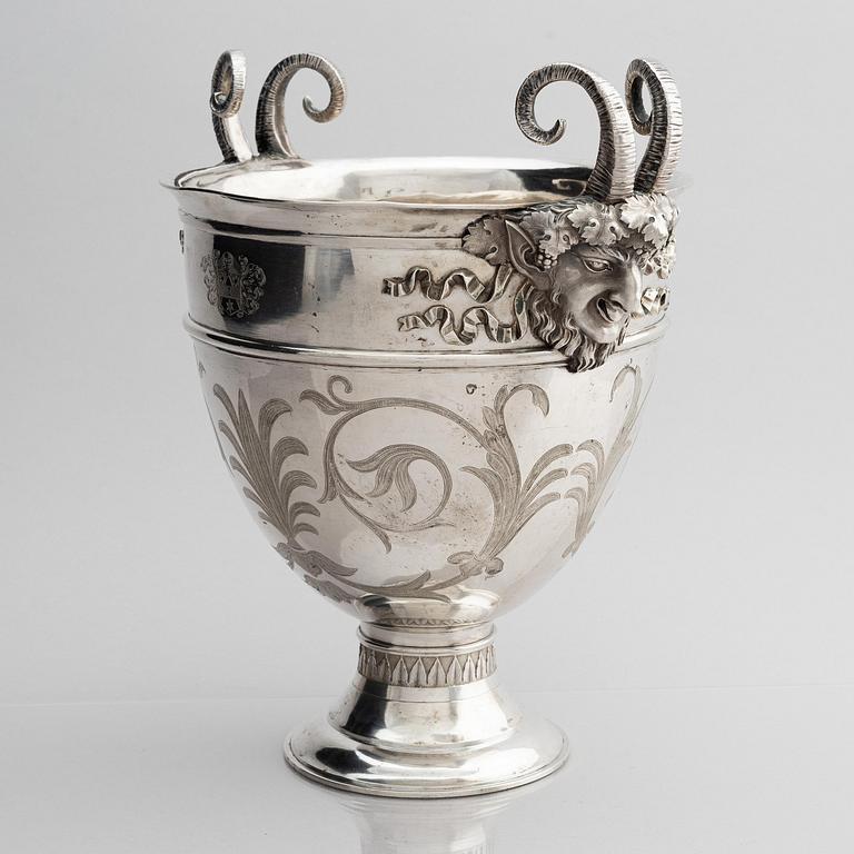 A pair of Swedish 18th century silver wine coolers, marks of Pehr Zethelius, Stockholm 1793.