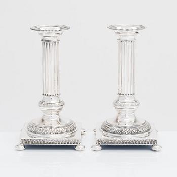 A pair of silver candlesticks, Kultateollisuus, Turku 1962.