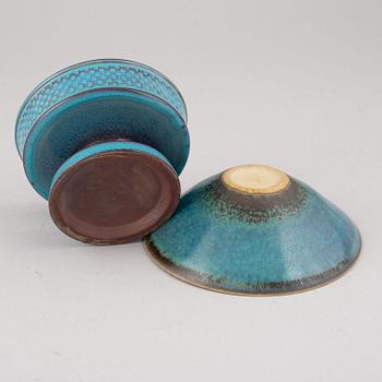 Stig Lindberg, two ceramic bowls, Gustavsberg studio.