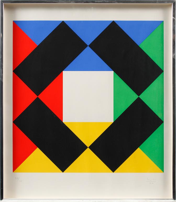 MAX BILL, färgserigrafi, signerad, daterad -72 samt numrerad 97/125.