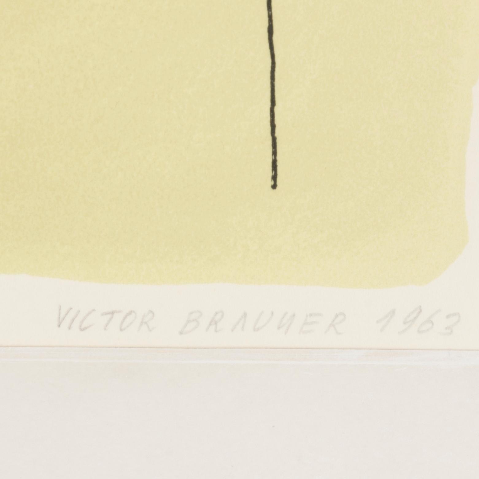 VICTOR BRAUNER, färglitografi, signerad och numrerad 60/75, daterad 1963.