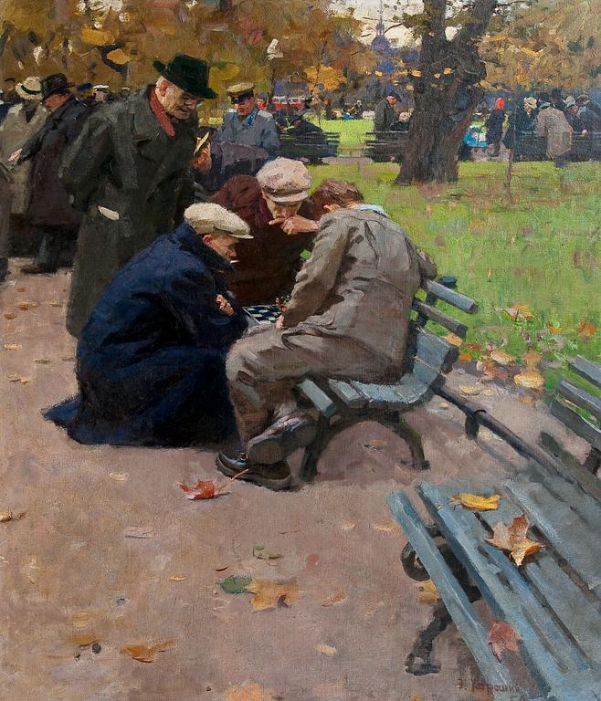 Eduard Khoroshy, PLAYING CHESS IN MIKHAILOVSKY GARDEN.