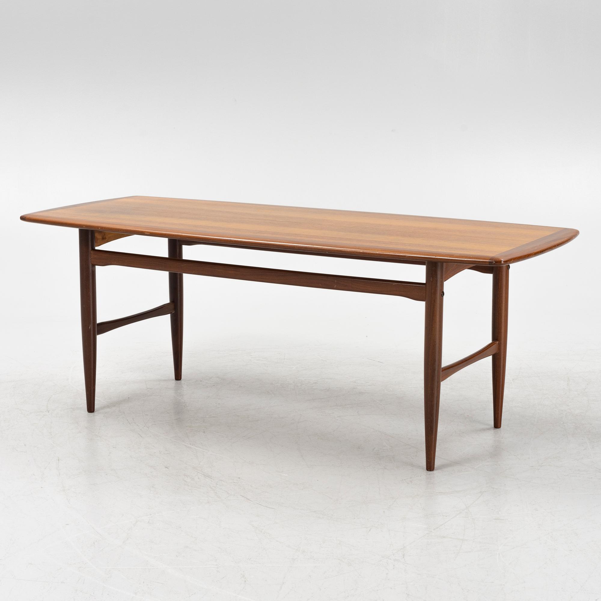 A mahogany veneered coffee table, HMB Möbler, Rörvik, 1960's.
