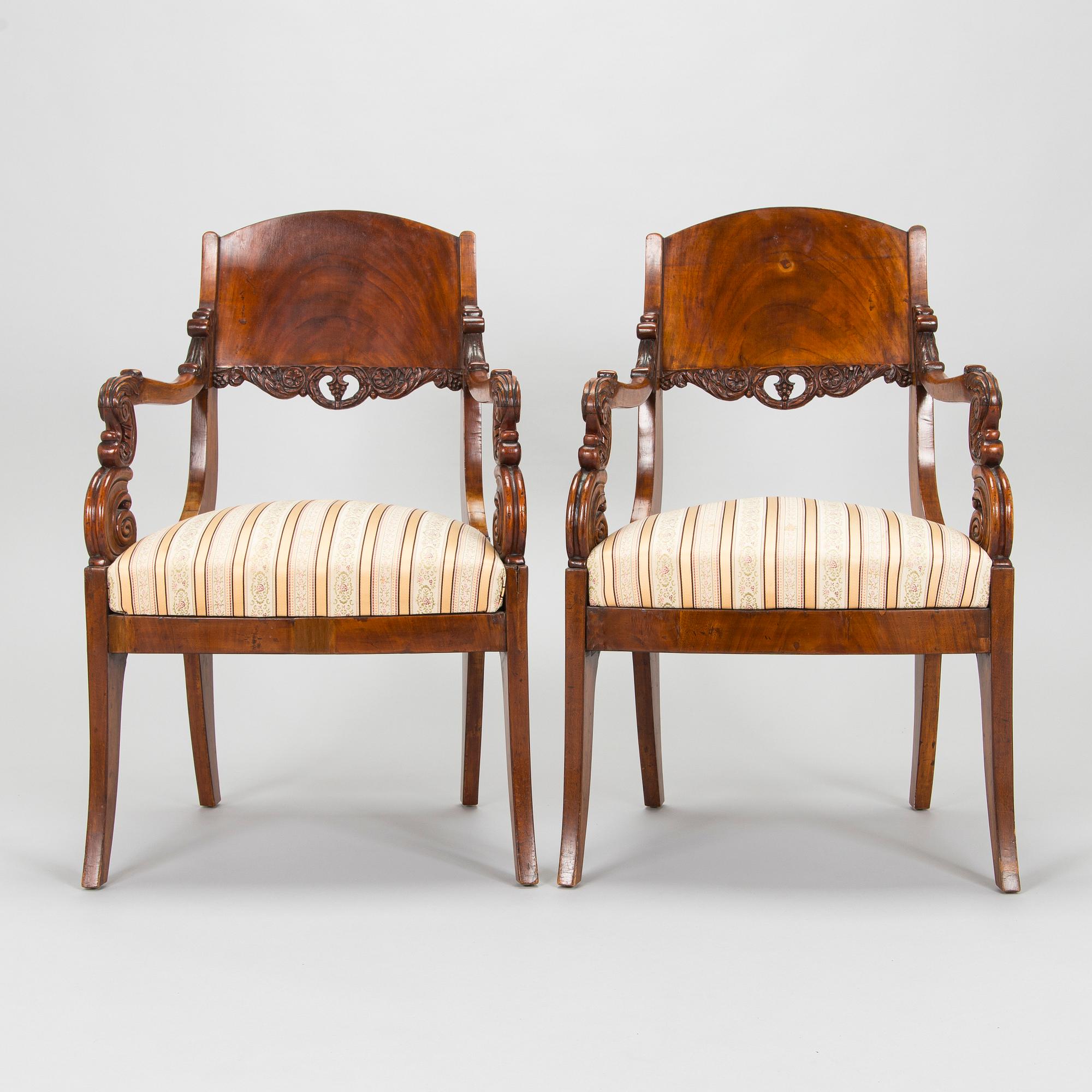 Nojatuolipari, Biedermeier, 1820-40-luku.