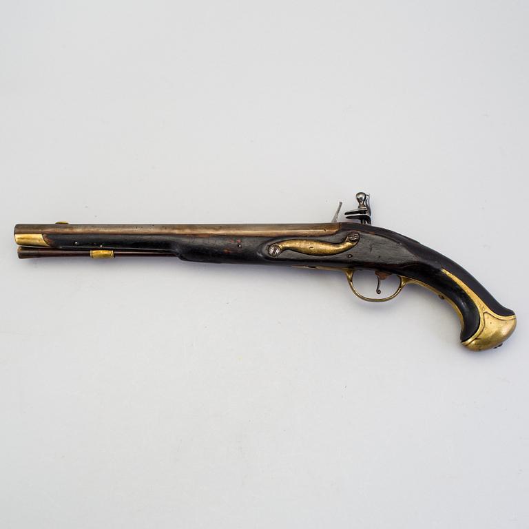 A Swedish flintlock cavalry pistol m/1738.