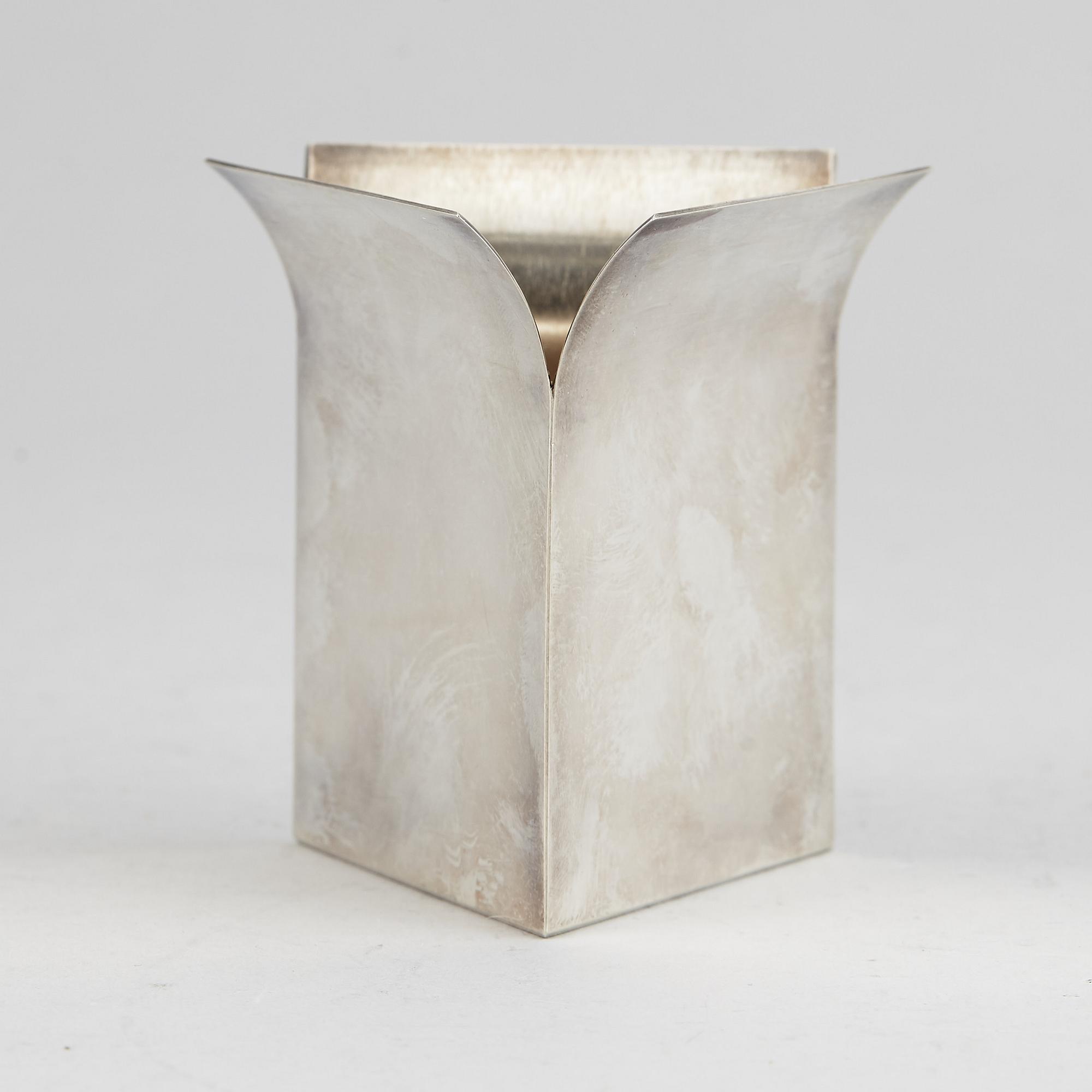 A Wolfgang Gessl silver vase, 20th Century.