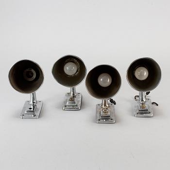 A set of four wall-ligts, probably 1920-30s.