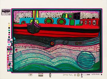 Friedensreich Hundertwasser, "Look at it on a rainy day (The Regentag Portfolio)".