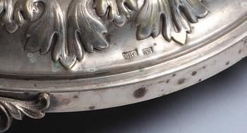 BORDSUPPSATS, nysilver/glas, nyrenässans, 1800-talets senare hälft.