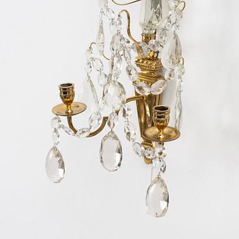 Wall lights, a pair, Gustavian style, 20th century.